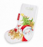 Calcetín Papá Noel y renos