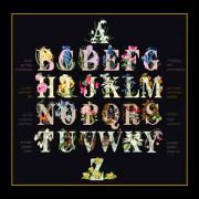 Floral Alphabet - negro
