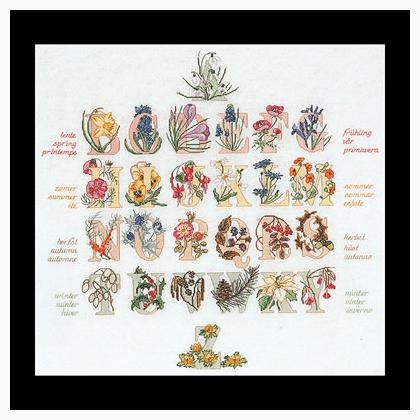Floral Alphabet - bianco