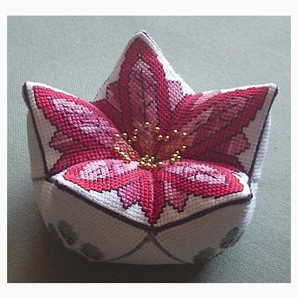 Poinsettia Pincushion