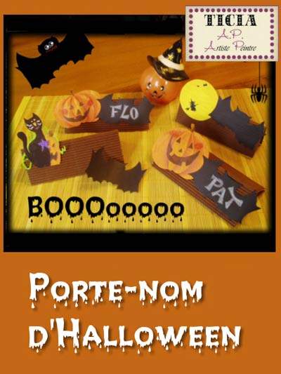 Porte-nom d\'Halloween