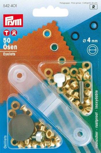 Ojetes 4mm dorados