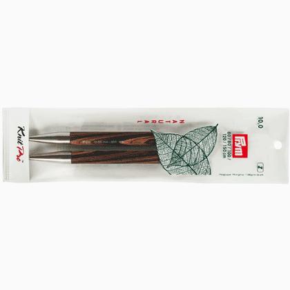 Natural - Puntas de agujas de tricotar, largas 9mm.