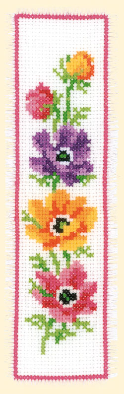 Marcador de libro: Flores variopintos