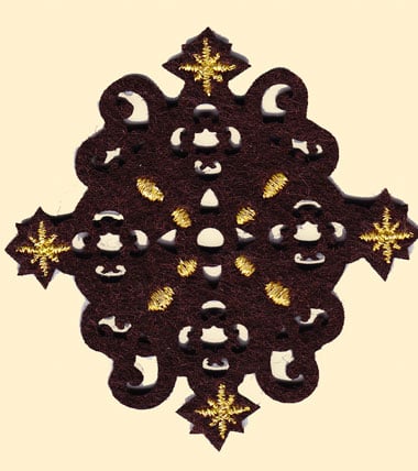 Decoraciones encantadoras: copo de nieve negro y oro