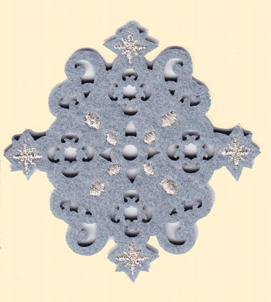 Decoraciones encantadoras: copo de nieve gris