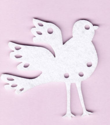 Decoraciones encantadoras: paloma blanca