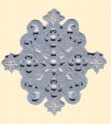 Decoraciones encantadoras: copo de nieve gris