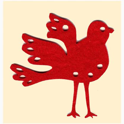 Decoraciones encantadoras: pajarito rojo
