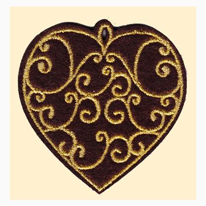 Decoraciones encantadoras: corazón marrón