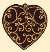 Decoraciones encantadoras: corazón marrón