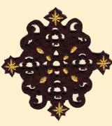 Decoraciones encantadoras: copo de nieve negro y oro