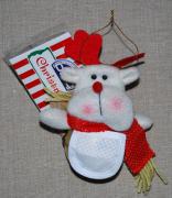 Muñeco Navidad - Reno a colgar con pequeña campana