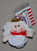 Muñeco Navidad Rojo - Ángel a colgar con pequeña campana