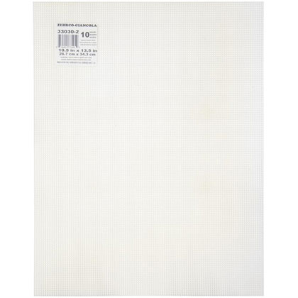 Plastic Canvas 10ct. 10.5x13.5 - Blanco