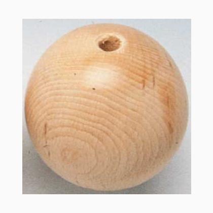 Perlas de madera natural 30 mm.