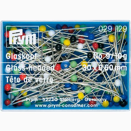 Alfileres con cabeza de vidrio 0,60 x 30 mm