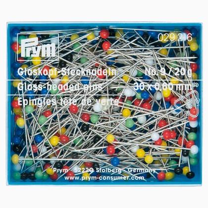 Alfileres con cabeza de vidrio 0,60 x 30 mm 20gr.