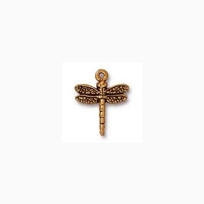 Charm - Dragonfly Antique Gold