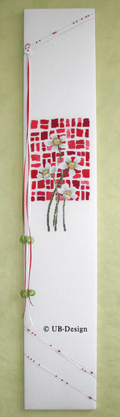 Rot auf Weiß - Percha da pared - Rojo sobre blanco