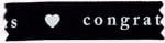 Cinta 15mm - Congratulations - Blanco/Negro