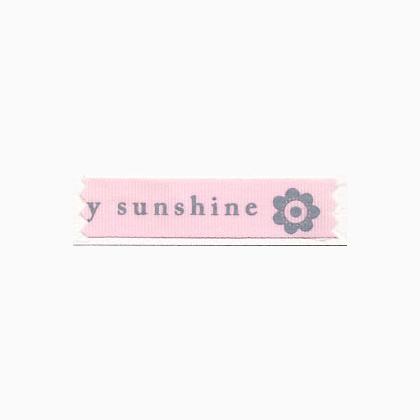 Cinta 15mm - You Are My Sunshine - Gris/Rosa
