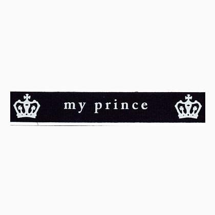 Cinta 15mm - My Prince - Blanco/Negro