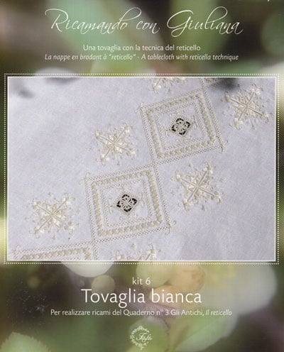 Bordando con Giuliana - Mantel Blanco - Ingles