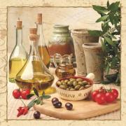 Servilletas Aceite, tomate, oliva