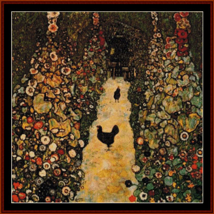 Klimt - Jardín con gallinas