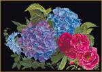 Hortensias & Rosas - negro
