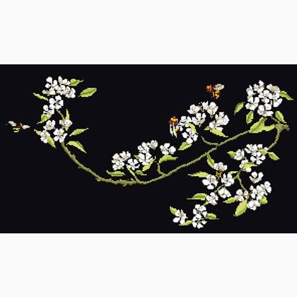 Flores de peral - Negro