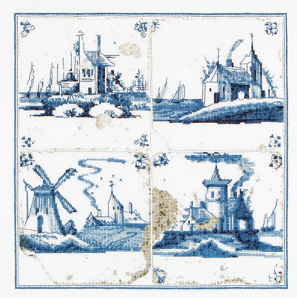 Antique Tiles: Villages - Aida
