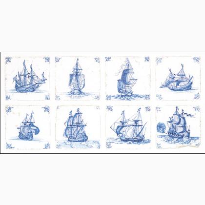 Antique Dutch Tiles: Delft Blue - Aida