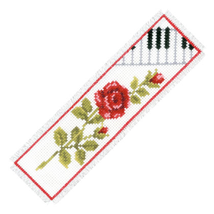 Marca-páginas: Rosa con piano