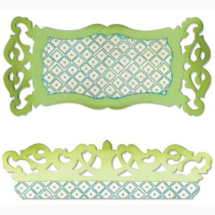 Sizzix Sizzlits Die - Etiqueta, Volutas