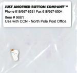 Santa`s Village 3-North Pole Button (9661.G)