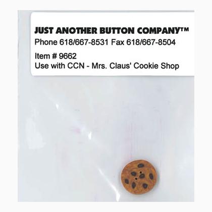 Santa`s Village 4 -Mrs Claus Cookie Shop Button (9662)