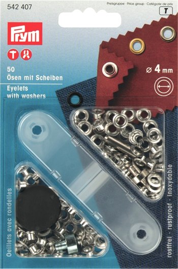 Ojetes con arandelas 4 mm