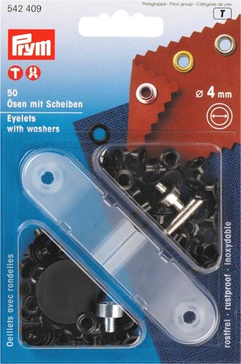 Ojales con arandelas rustproof 4 mm