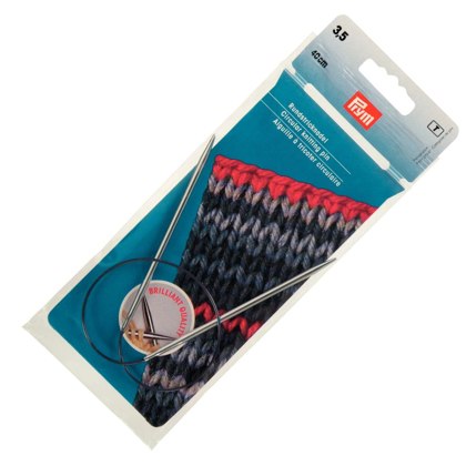 40 cm de largo hechas de lat/ón Prym Agujas de tejer circulares 3,5 mm