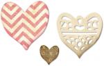 Sizzix Thinlits Die Set 4PK - Corazones Capas