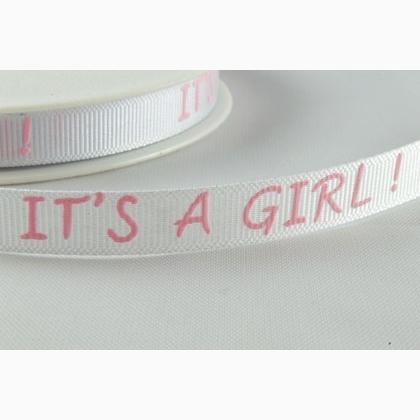 Cinta 10mm - It\'s Girl - Grosgrain - Rosa
