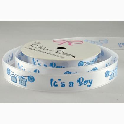Cinta 15mm - It\'s a Boy - Azul