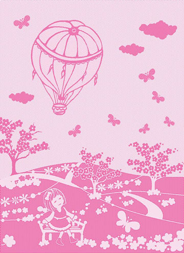 Trapo de cocina Mongolfiera - Rosa - Primavera