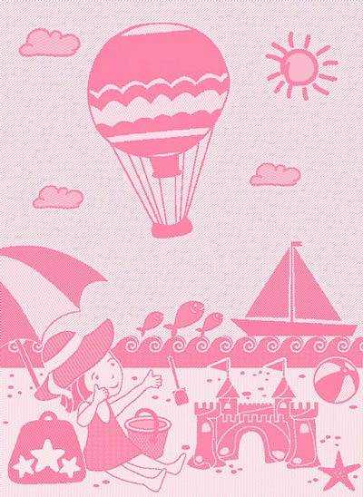 Trapo de cocina Mongolfiera - Rosa - Verano