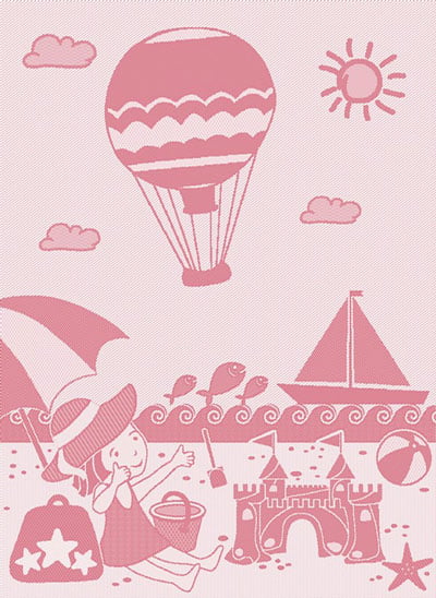 Trapo de cocina Mongolfiera - Rosa antiguo - Verano