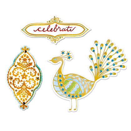 Sizzix Framelits Die Set 3PK w/Stamps - Pavo Real