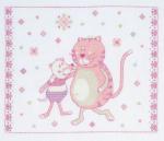 Cuadro ratones y gatitos - Rosa