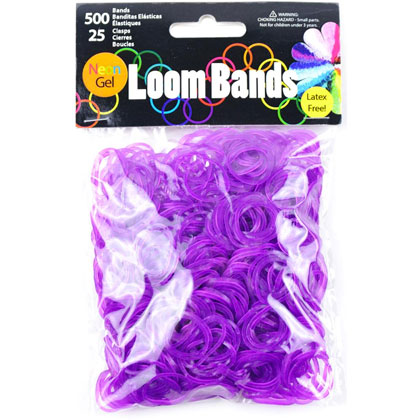 Loom bands - Neon Gel Púrpura